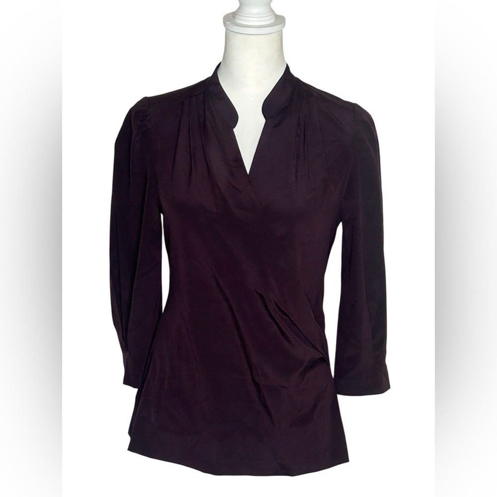 Ann Taylor NWT Women's Silk Wrap Blouse Sz 6 officewear classic timeless